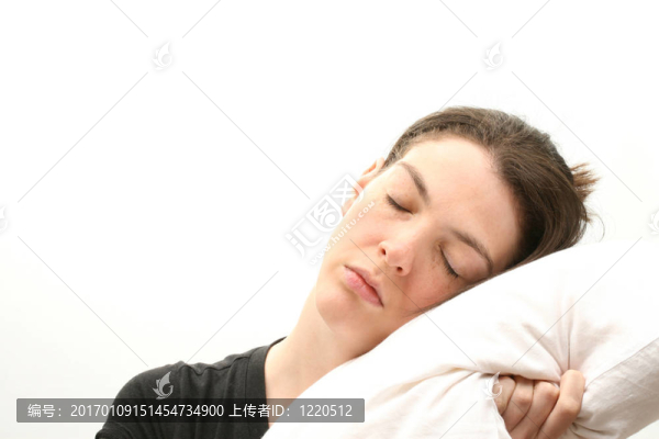 睡覺的女商人