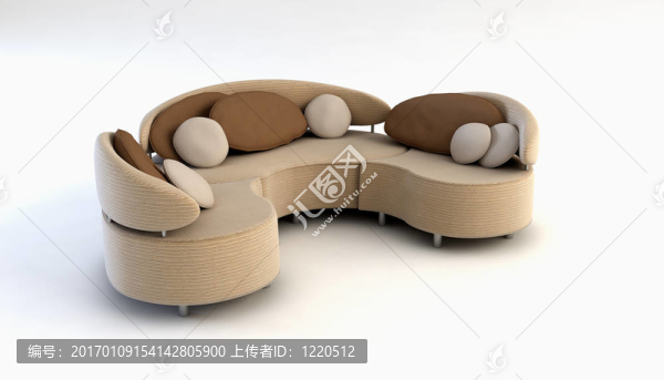 現(xiàn)代沙發(fā)3D效果圖-匯圖網(wǎng) www.fosd68.com 現(xiàn)代沙發(fā)3D效果圖