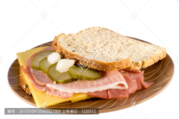 火腿奶酪俱樂部三明治。