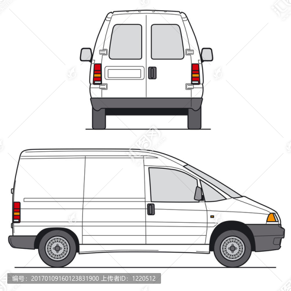 微型面包車向量