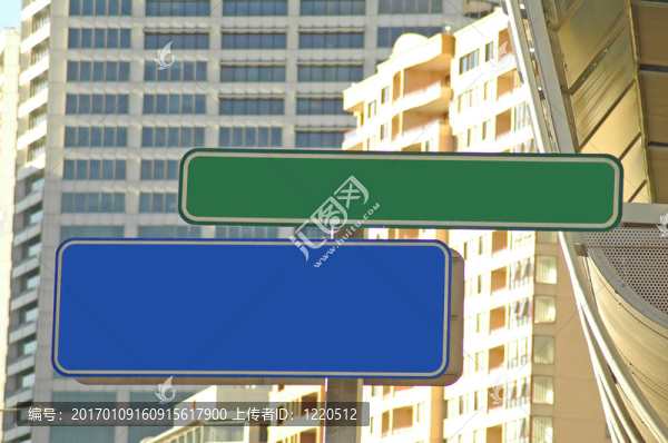 空蕩蕩的城市標志