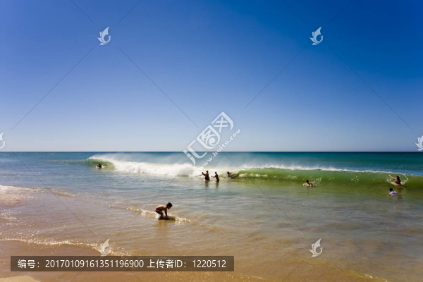 在瑪格麗塔島海灘；委內瑞拉