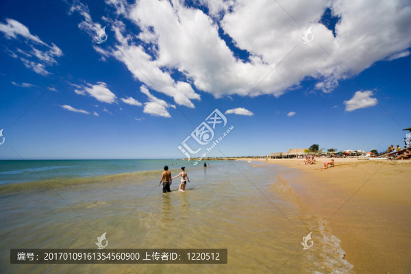 在瑪格麗塔島海灘；委內(nèi)瑞拉
