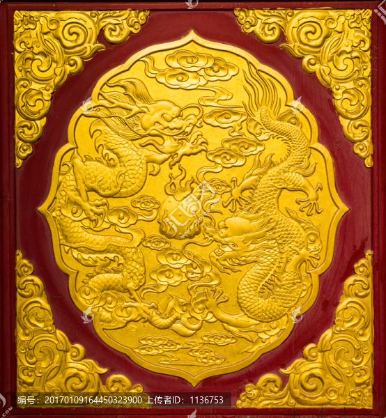 金龍浮雕裝飾