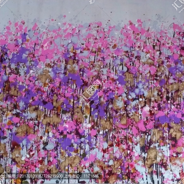 抽象油畫,裝飾畫,無框畫,花