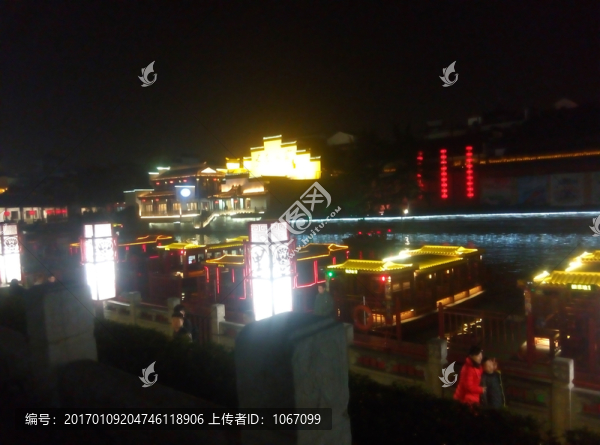 秦淮河夫子廟夜景