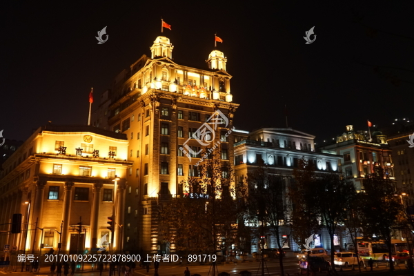 外灘夜景,外灘建筑群