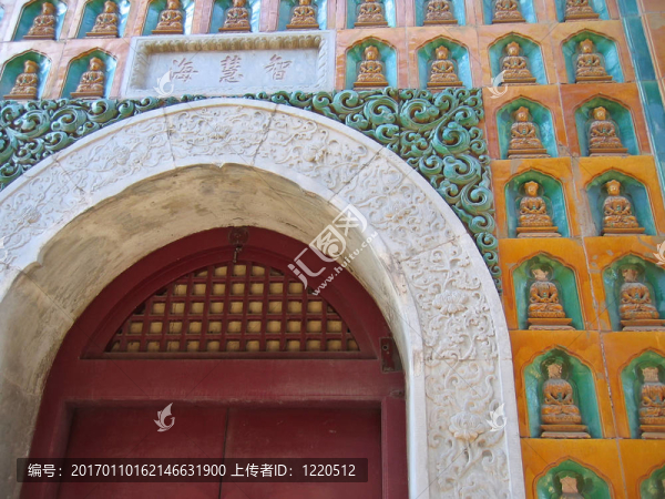 一個(gè)帝王廟的細(xì)節(jié)；頤和園；北京；中國