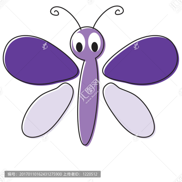卡通蝴蝶