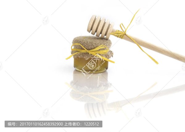 木蜜drizzlier和一罐蜂蜜