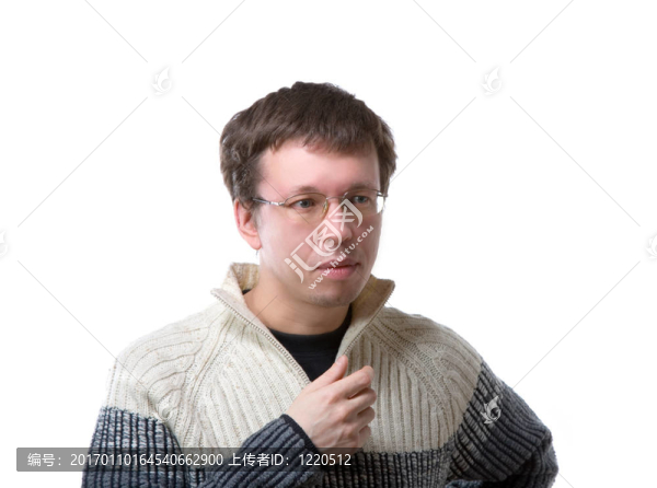 年輕的嚴肅的人