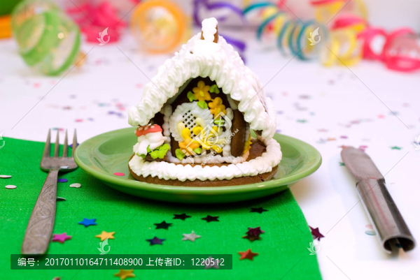 姜餅圣誕樹和房子