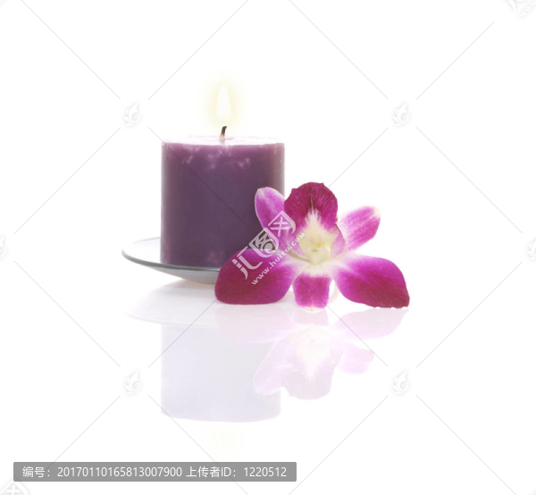蠟燭和蘭花