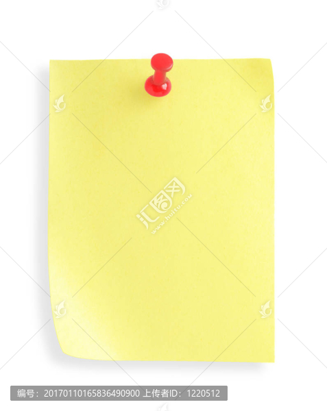 用圖釘?shù)牟桓赡z便條（裁剪路徑）