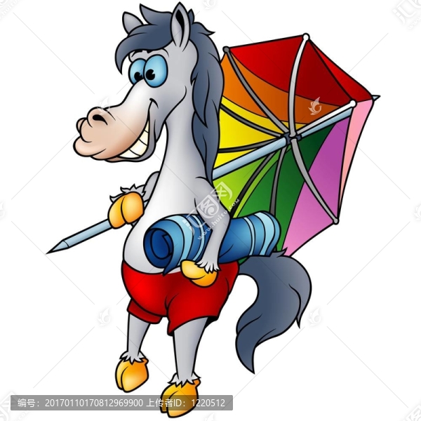 海灘上的馬