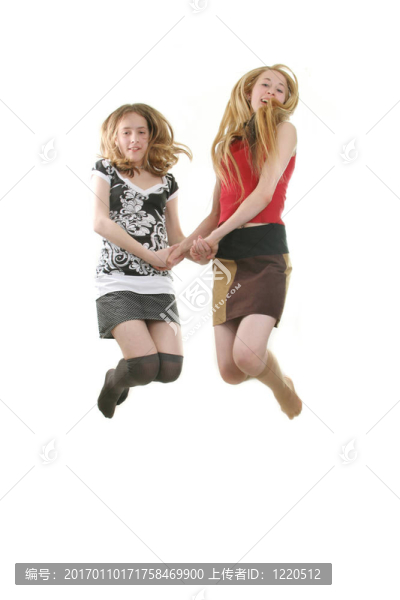 年輕女孩跳
