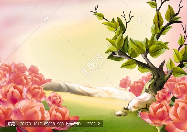 草地和花朵