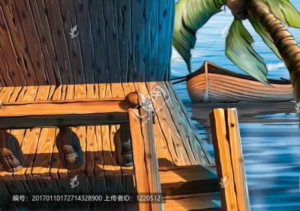 陽臺的游艇