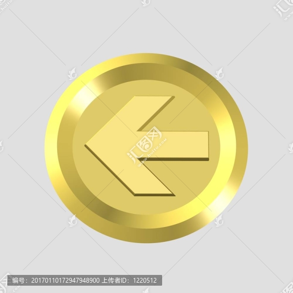 金箭頭圖標