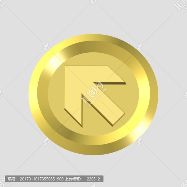 金箭頭圖標