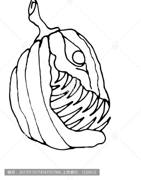 邪惡的南瓜輪廓