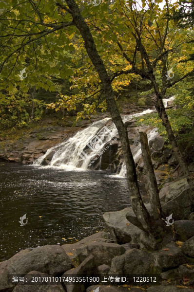 Mary,Ann,Falls；布雷頓角高地國(guó)家公園；布雷頓角島；新斯科舍；加拿大