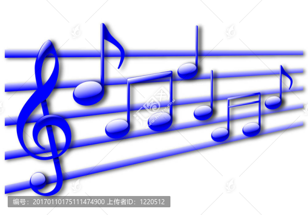 帶有陰影的音樂筆記-匯圖網(wǎng) www.fosd68.com 帶有陰影的音樂筆記