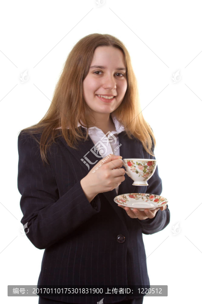帶茶杯的小女孩