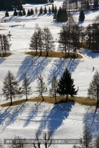 空中的雪景
