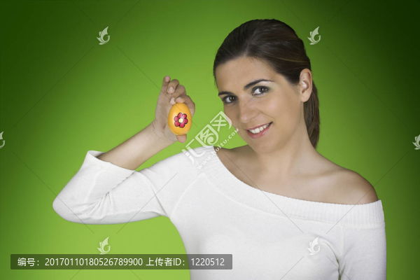 復(fù)活節(jié)女人雞蛋
