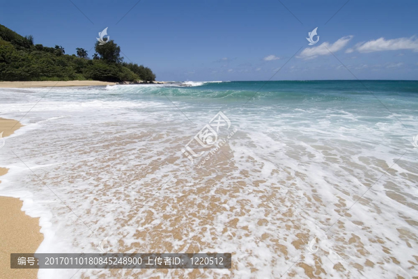 在Kauaii美麗的海灘