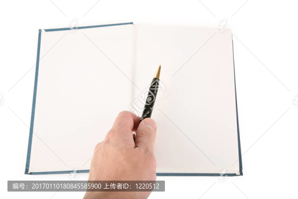 藍(lán)色書和筆