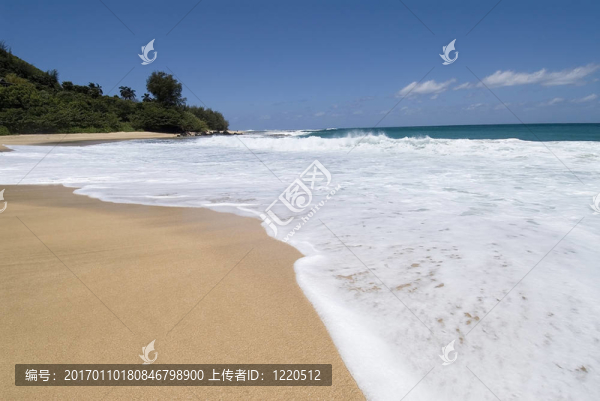 在Kauaii美麗的海灘