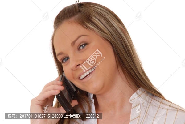 可愛的女人在電話里