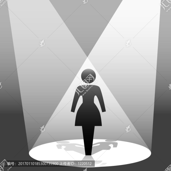 象征女人的聚光燈