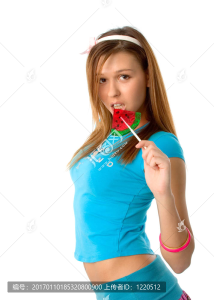 可愛的女孩冒充
