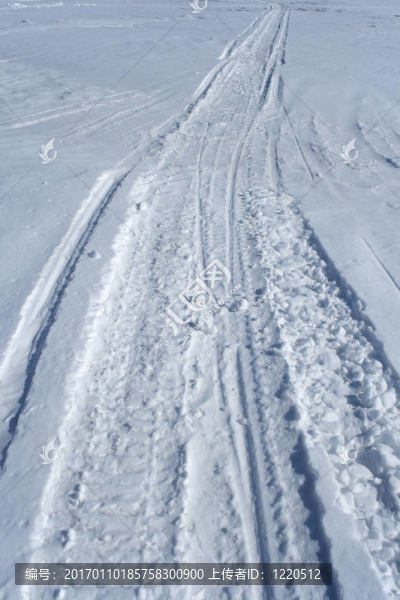 離開軌道在雪中