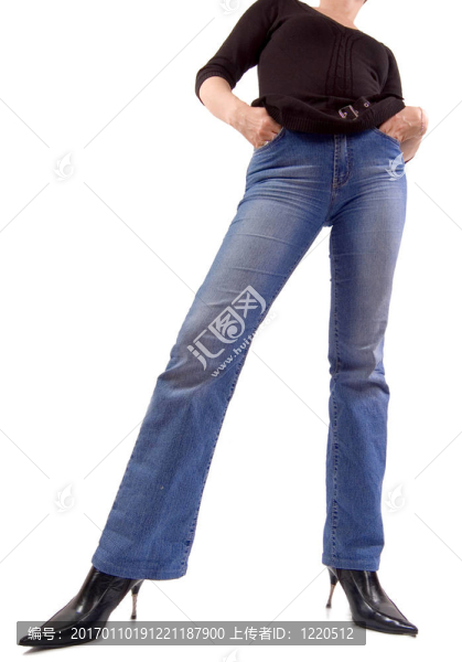 牛仔褲的女孩