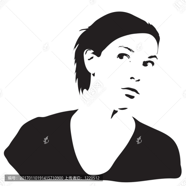 女人的剪影