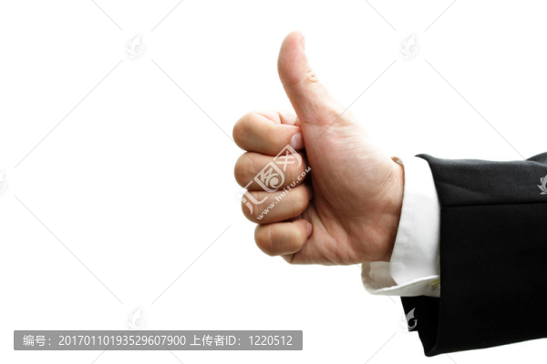 豎起大拇指