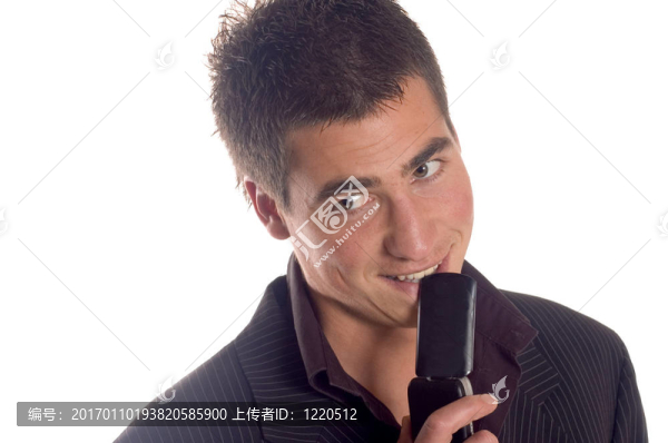 打電話的商人