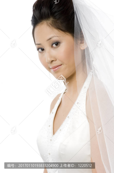 帶面紗的年輕新娘-匯圖網(wǎng) www.fosd68.com 帶面紗的年輕新娘