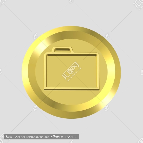 金黃色的文件夾圖標