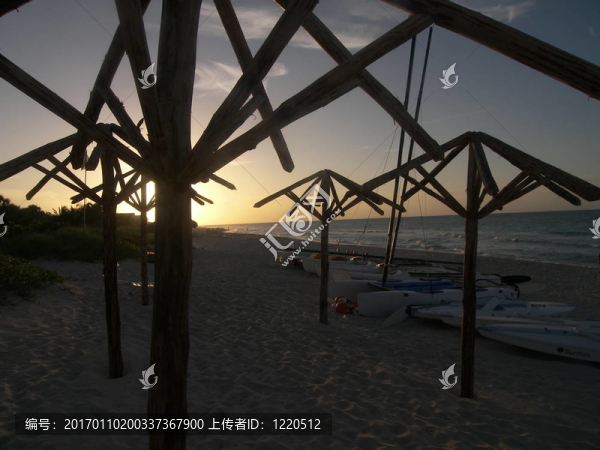 海灘上的日落