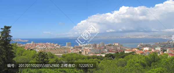 海大溝周圍的城市；馬賽；法國南部；全景