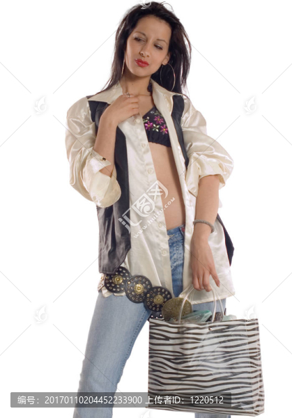 購物女孩假扮