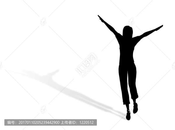 跳樓女子的剪影