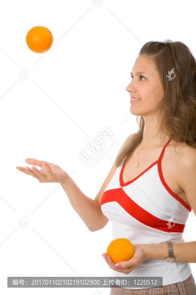 女人與橘子