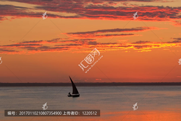海灘上的日落