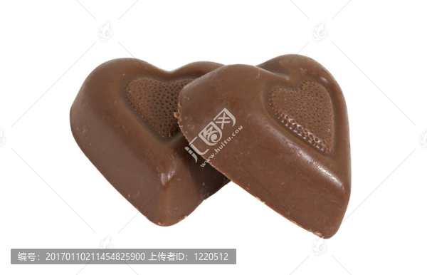 兩個(gè)巧克力糖的心
